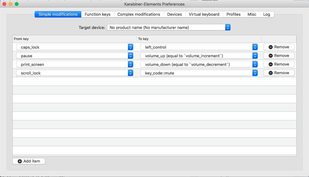 karabiner elements remap mouse